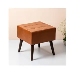Pé stool ottoman, para sala de estar, móveis, bancos de madeira, mesa