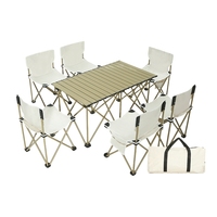 Nouveau design Table de camping portable Rangement pliable Ensemble de meubles de camping Table et chaises pliantes d'extérieur pour pique-nique