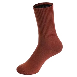 Crew <b>Socks</b> Solid Color 100% Cotton Breathable Knitted for Adults Autumn Casual Wear - Product Image 1