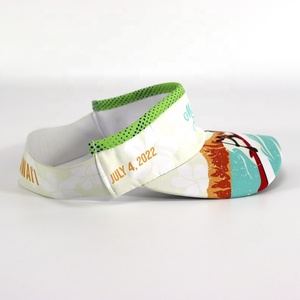 Chất lượng cao tùy chỉnh thăng hoa thể thao chạy <span class=keywords><strong>Visor</strong></span> cap Trọng lượng nhẹ Polyester Dây đeo đàn hồi điều chỉnh Sun <span class=keywords><strong>Visor</strong></span> - Product Image 6