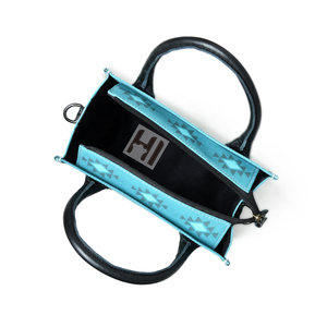 Bolsa de lona ecológica con diseño azteca para mujer, asa de cuero genuino, cremallera impermeable - Product Image 4