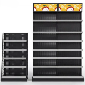 Retail Shelf Wholesale Metal Supermarket Display <b>Rack</b> with Display Board - Product Image 3