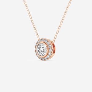 Colgante de Cadena con Diamante Cultivado en Laboratorio de 58 Quilates, Corte Redondo, con Cadena Ajustable para Mujer, Joyería Elegante y Brillante - Product Image 1