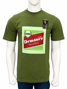 Camiseta Dewdney North Of Dewdney Born And Raised para hombre, color verde oliva, manga corta, informal, estampada, de algodón, con cuello redondo - Product Image 1