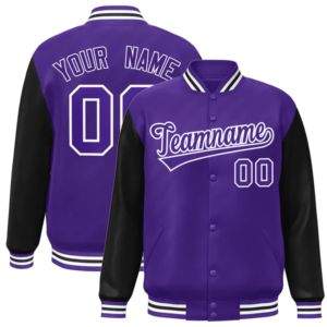 Veste de baseball brodée personnalisée pour hommes et femmes, veste bomber personnalisée avec nom et numéro d'équipe - Product Image 4