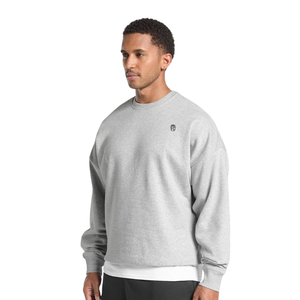 Sudadera Ligera Gris Claro para Hombre, Corte Ajustado, Cuello Redondo, Felpa Premium, Estilo Deportivo, Casual, para Uso Diario - Product Image 3