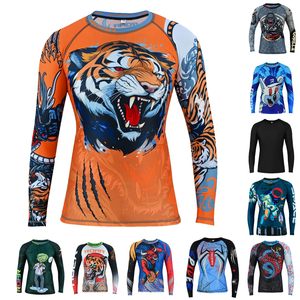 เสื้อแรชการ์ด OEM แบบกำหนดเองได้สำหรับทุกเพศ UPF 50 ชุดโยคะสำหรับออกกำลังกาย ป้องกันรังสียูวี ป้องกันการระคายเคือง กระชับรูปทรง ขายส่งจากโรงงาน OEM UPF 50 - Product Image 5