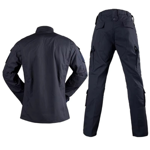 Conjunto de Camisa y Pantalones de Uniforme de Seguridad Unisex Azul Marino, Transpirable, de Poliéster, con Múltiples Bolsillos para Adultos - Product Image 4
