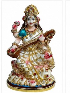 Figurine religieuse Radha Krishna en résine faite à la main, design moderne, décoration de table pour Diwali, maison ou bureau - Product Image 1
