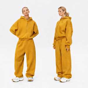 IOTA SPORTS Conjuntos Deportivos de Mujer con Cierre, 100% Algodón Felpa, Tallas Grandes, Conjuntos Holgados para Damas, Venta al Por Mayor, Ropa Deportiva Urbana - Product Image 6