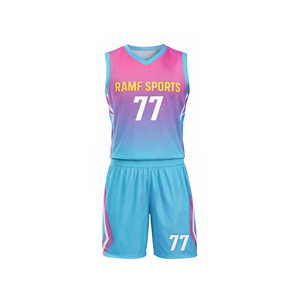 Maillots de basketball personnalisés par sublimation, grandes tailles, en maille légère, coupe professionnelle, respirants, anti-bactériens, séchage rapide, pour adultes - Product Image 1
