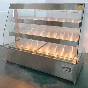 Gabinete Calentador de Alimentos Comercial de Acero Inoxidable de Pie, Capacidad de 200L, Control de Temperatura Manual, para Pollo Asado y Ahumado - Product Image 2