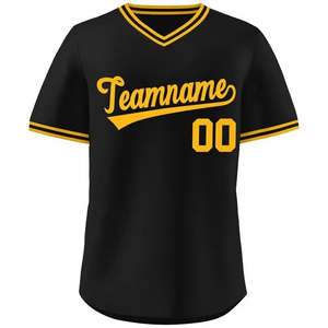 Trendy Classic Baseball/Softball V Neck <b>Shirt</b> Heat-Transfer Printed Short Sleeve <b>Polyester</b> Mesh Plus Size Retro Pullover Jersey - Product Image 2