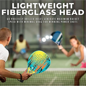 Nouvelle raquette de paddle-tennis personnalisée avec logo, fabrication professionnelle, raquette de paddle légère en fibre de carbone à vendre - Product Image 4