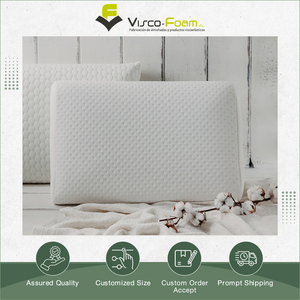 Almohada cervical clásica blanca de espuma viscoelástica de calidad garantizada, apta para OEM, de venta global, de un fabricante español de renombre. - Product Image 4