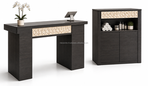 Table à ongles NEO en contreplaqué durable, MDF écologique, plateau en marbre moderne et élégant, facile à nettoyer, avec collecteur de poussière - Product Image 4