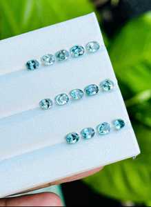 พลอยเพทายสีฟ้าธรรมชาติทรงรี รับรองโดย IGI น้ำหนักรวมเบา สำหรับทำเครื่องประดับ แหวน จี้ ต่างหู - Product Image 6