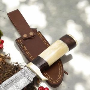 Cuchillos de Caza para Supervivencia al Aire Libre con Hoja Afilada, Mango de Madera Cómodo y Funda de Cuero para Senderismo - Product Image 3