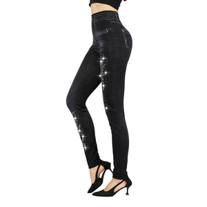 Leggings de yoga taille haute en coton et fibre de bambou, imprimés par sublimation personnalisée, de haute qualité, pour femmes, fournisseur pakistanais - Product Image 2