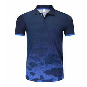 เสื้อโปโลผู้ชายแขนสั้นทรงเข้ารูปสีพื้นแบบใหม่ ป้องกันการหดตัว แห้งเร็ว เหมาะสำหรับใส่ทำงานหรือเล่นกอล์ฟ - Product Image 1