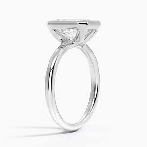Modern Classic Solitaire <b>Ring</b> with Elegant 14K Rose Gold Bezel Setting - Product Image 4