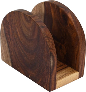 Boîte à mouchoirs et porte-serviettes en bois de pin rustique de style pyramide, écologique, avec logo personnalisé, avec étui en bois décoratif pour la maison et le bureau - Product Image 4