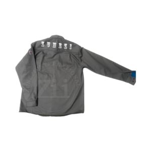 Vêtements de travail FRC tricotés à manches longues, ignifuges, haute visibilité, bleu roi et noir, avec bandes réfléchissantes - Product Image 2