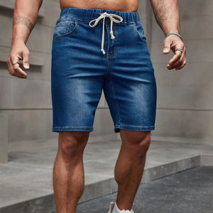 Wholesale New High Quality Eco-Friendly Summer Denim Shorts <b>Men</b> Plus Size Embroidered 100% Cotton High <b>Stretch</b> Sports Casual Hip - Product Image 1