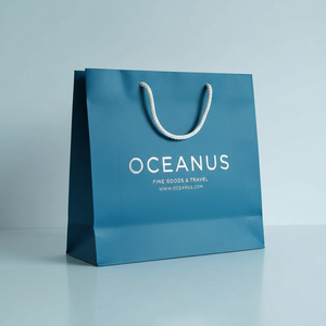 Vietnam Custom Branded Handmade <b>White</b> <b>Paper</b> Luxury Shopping Bag with Custom Logo for Supermarket and Boutique Packaging - Product Image 3