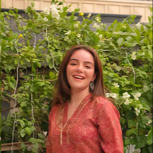 Ensemble Kurta et pantalon à imprimé Paisley, ensemble de costume en coton doux rose à imprimé Paisley, Kurta et pantalon, tenue d'été en coton, ensemble 2 pièces - Product Image 1