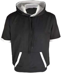 Conjunto Deportivo Ecológico para Hombre, con Capucha, 2 Piezas, Sudadera de Manga Larga y Pantalones Cortos Cómodos, en Colores Contrastantes para Otoño - Product Image 3