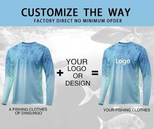 Camisa de Pesca Impermeable de Poliéster 100% con Estampado Digital Personalizado al por Mayor, Manga Larga, Protección UPF50+ - Product Image 5