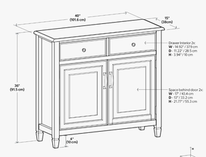 Impresionante Gabinete de Madera Marrón de Dos Puertas con Patas de Madera Sólida, Elegante Mueble de Almacenamiento para Sala de Estar, Dormitorio y Entrada - Product Image 4