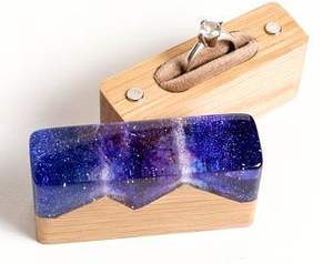 กล่องเครื่องประดับเรซิ่นอีพ็อกซี่และไม้ ดีไซน์เฉพาะ ทำด้วยมือ กล่องใส่แหวน ของขวัญ ขายส่ง ขายดี - Product Image 5