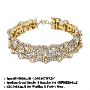 Sparkling Crystal Bracelets & <b>Bangles</b> <b>Set</b> 10575632MG_2.8 for Wedding & Festive Wear - Product Image 2