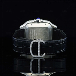 Reloj de Diamante Moissanite de Alta Calidad, Acabado Brillante, Correa de Acero Inoxidable Duradera, Estilo Moderno para Hombre y Mujer, Larga Duración - Product Image 4
