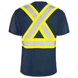 เสื้อยืดคอกลมแบบ OEM ดีไซน์สวย ระบายอากาศได้ดี ขายดีสำหรับผู้ชาย เสื้อยืดสะท้อนแสง Hi-Vis ราคาขายส่ง รับออกแบบตามสั่ง - Product Image 2