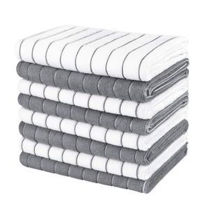 Direct Factory Cotton Linen Waffle Tea Towels 210GSM Digital Printed Kitchen Dish Towels Custom Color OEM Supply - Product Image 1
