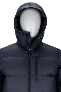Heavy Designer Canvas <b>Waterproof</b> Puff <b>Padded</b> Oversized Bubble Winter Black Custom Men Shiny Puffer <b>Jacket</b> with Sleeve Pocket - Product Image 6