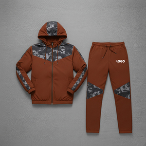Ensembles coupe-vent personnalisés pour adultes, avec empiècements multicolores, vente en gros, survêtements décontractés pour garçons - Product Image 5