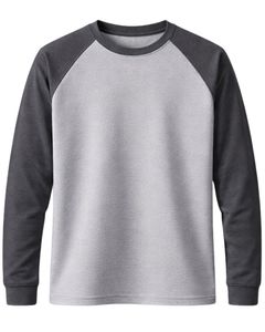 Custom Mens Raglan Jersey Long Sleeve T Shirt Cotton Polyester Crew Neck Casual Contrast Sleeve <b>Baseball</b> <b>Tee</b> OEM Apparel Supply - Product Image 1