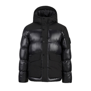 Wholesale Custom Winter Down Jacket Heavyweight Glossy Puffer <b>Coat</b> Waterproof Hooded Outerwear <b>Men</b> <b>Warm</b> Thermal Parka Factory - Product Image 1