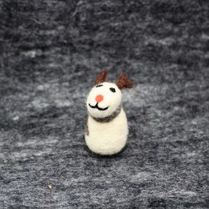 Handmade Wool Felt Reindeer <b>Christmas</b> Ornament Needle Felted Animal Tree Hanging Decoration <b>Scarf</b> Pendant - Product Image 3