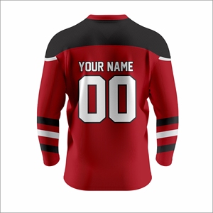 Wholesale Printed Ice Hockey Jersey Custom Design Team Hockey Shirt Breathable Moisture-Wicking <b>Athletic</b> Sportswear OEM ODM - Product Image 3