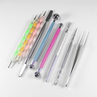 Kit d'outils éducatifs de modelage : Stylo à indentation à sept aiguilles, Pince à épiler, pour Argile polymère, Résine, Poudre de pierre, Argile légère, Argile huilée