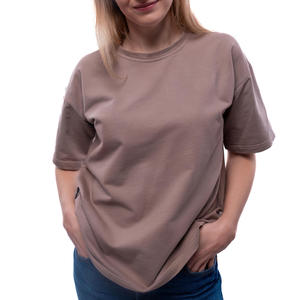 T-shirt ample à épaules tombantes en tissu doux, style décontracté pour un look quotidien et un port confortable - Product Image 2