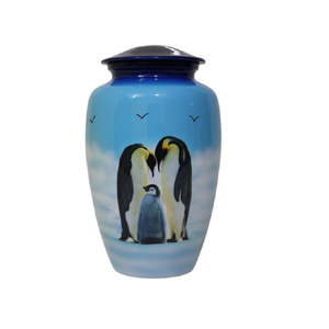 AG Metal Exports Brass Urns Human Ashes Funeral Urn Supplies Western Style High Quality 3-4L Tabletop <b>Vase</b> Customized Enamel - Product Image 2