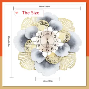 Sculptures murales vivantes contemporaines sophistiquées Art mural en métal découpé au laser Motif de marbre à la mode Imprimés en feuille d'or Suspendus - Product Image 3