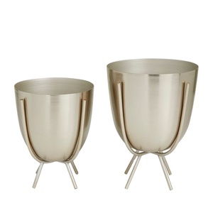 Macetas y macetas de estilo americano, placas de níquel, soporte para plantas, decoración interior del hogar, juego de macetas de alta calidad de 2 uds. - Product Image 1