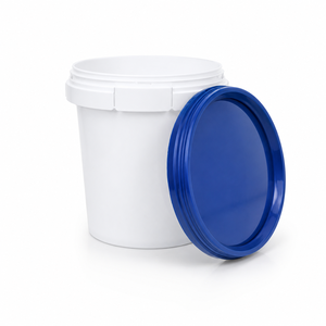 Yellow Plastic Pail Cylindrical Gloss Finish 1L 3L 4L <b>5L</b> <b>Water</b> Bucket Food Grade Customizable Color - Product Image 3